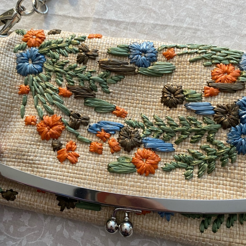 Embroidered Covertible Clutch Purse - Picture 2 of 10